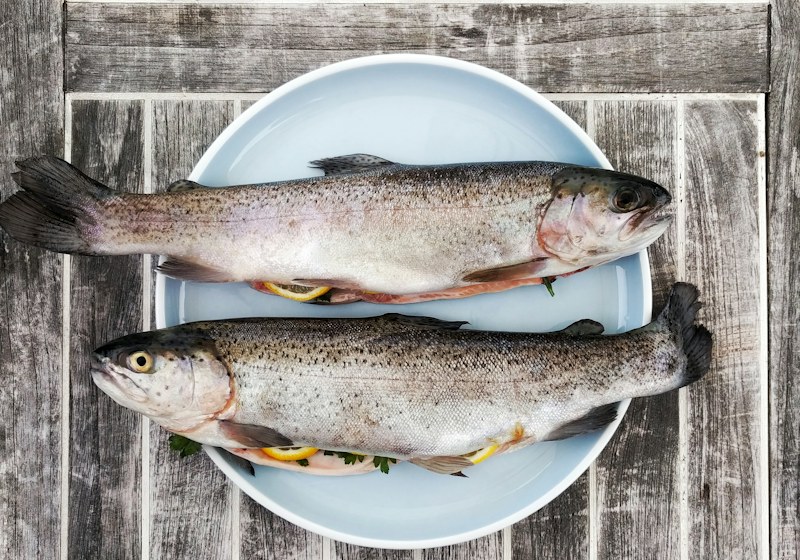 Fresh whole fish ready for sale